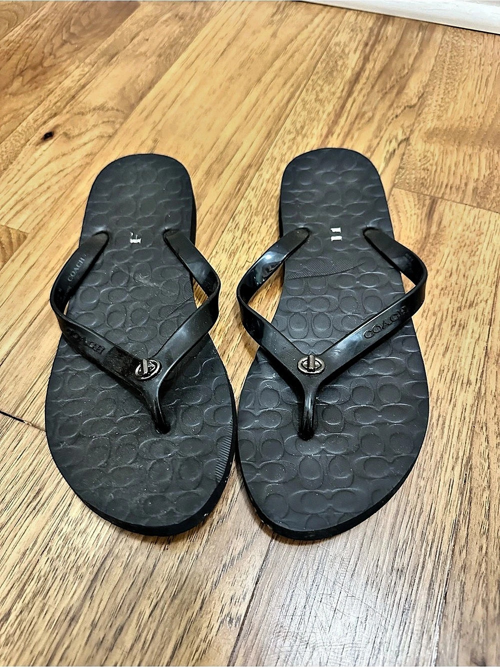 COACH Abbigail Flip Flop Black Flip Flop Sandals US 9B 9-10